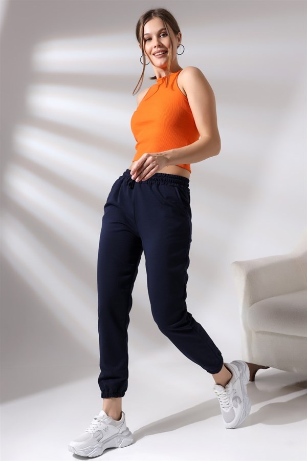 2 iplik lastikli paça pantolon