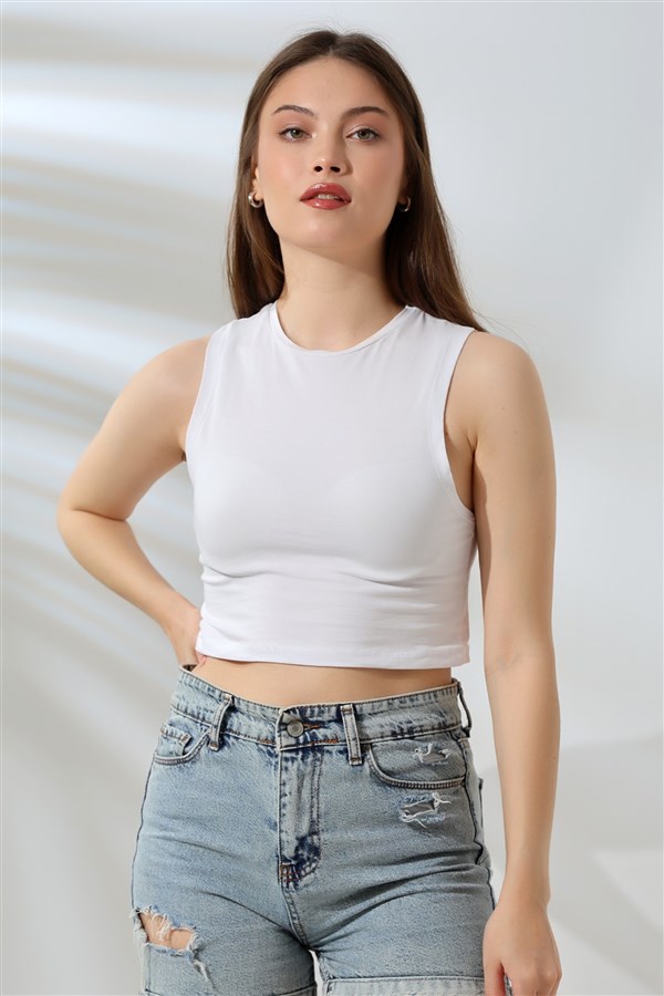 kolsuz geniş crop atlet