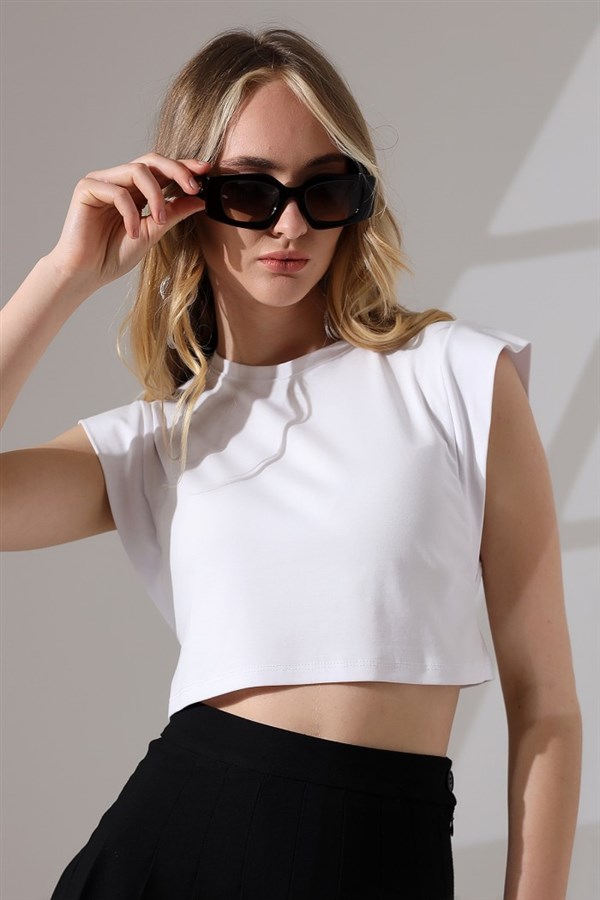 dik omuzlu ribana crop