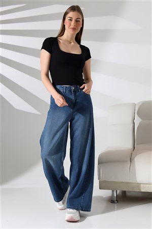 kısa kollu kare yaka body siyah