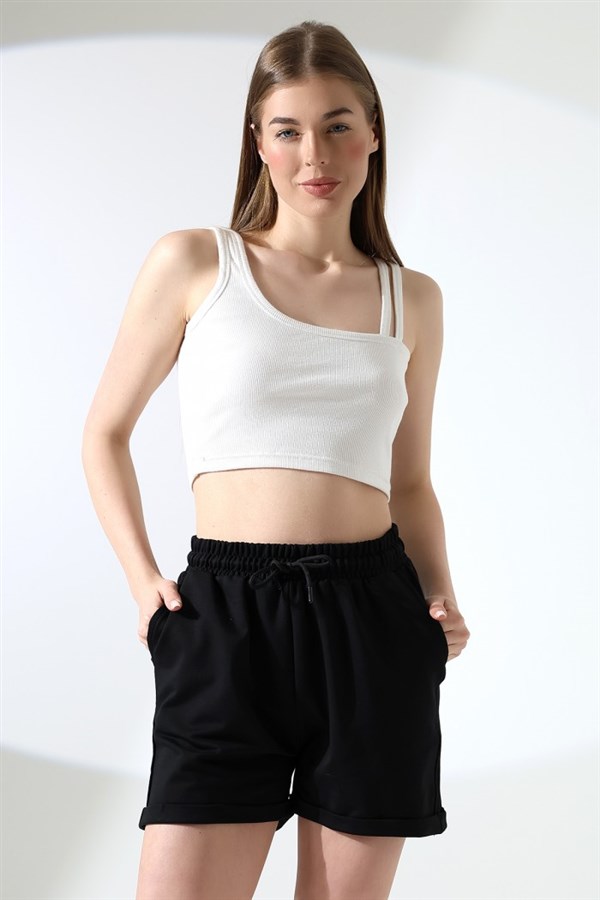 cepli paçası katlamalı şort